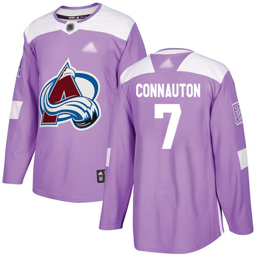Adidas Colorado Avalanche #7 Kevin Connauton Purple Authentic Fights Cancer Stitched Youth NHL Jersey->youth nhl jersey->Youth Jersey